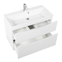 BelBagno Тумба под раковину Marino-H60 90 подвесная Bianco Lucido – фотография-3