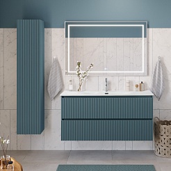 BelBagno Тумба под раковину Uno 120 подвесная Голубой матовый – фотография-11