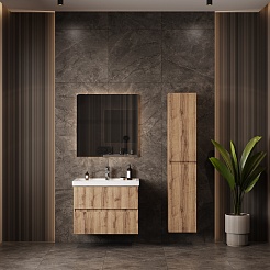 Onika Тумба с раковиной Дарон 60 подвесная дуб крафт золотой – фотография-5