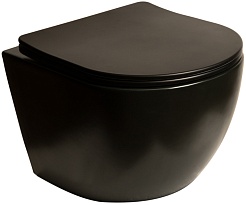 SantiLine Унитаз подвесной SL-5018MB черный матовый – фотография-1