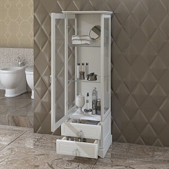 Opadiris Шкаф-пенал для ванной Клио 40 L белый матовый – фотография-3