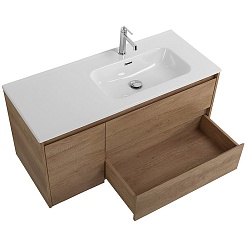 BelBagno Тумба с раковиной Kraft 100 R подвесная Rovere Nebrasca Nature – фотография-5