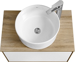 Акватон Мебель для ванной Либерти 70 Mila 40 белая/дуб эльвезия – фотография-3