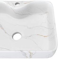 Teymi Раковина накладная Helmi S 48 T50284 белый мрамор – фотография-4