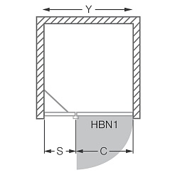 Roltechnik Душевая дверь в нишу HBN1/1100 распашная – фотография-4