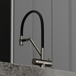 Sancos Смеситель для кухни Dora SC4003GG вороненая сталь – фотография-2