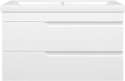 Misty Тумба под раковину Софт 90 подвесная белая – фотография-1