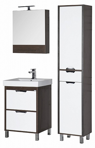 Aquanet Тумба с раковиной "Гретта 60" 2 ящика венге (171595) – фотография-6