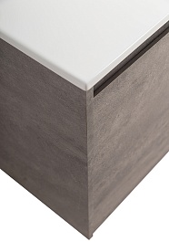 BelBagno Тумба под раковину Kraft 100 R подвесная Cemento Grigio – фотография-8