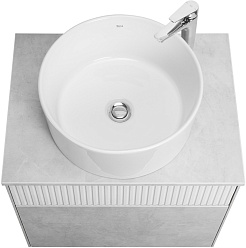 Акватон Тумба под раковину Марбл 60 подвесная слэйт/белая матовая – фотография-6