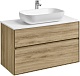 Акватон Мебель для ванной с белой столешницей Либерти 100 Лола дуб эльвезия – фотография-16