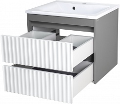 Brevita Мебель для ванной Balaton 65 R белая/серая – фотография-2