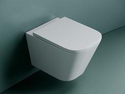 Ceramicanova Подвесной унитаз Union Торнадо CN4009T безободковый белый – фотография-4