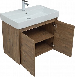 Aquanet Мебель для ванной Nova Lite 75 2 дверцы подвесная дуб рустикальный – фотография-8