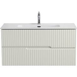 Cezares Тумба под раковину Duet-N 100 подвесная альпака брашированная – фотография-2