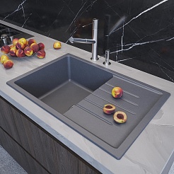 Mixline Мойка кухонная ML-GM19 графит – фотография-4