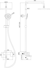 Bravat Душевая стойка Riffle F6336370CP-A-RUS хром – фотография-2