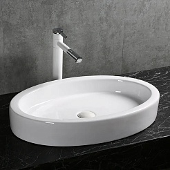 Ceruttispa Раковина накладная 64 CR7045 белая – фотография-3