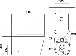 Aquatek Унитаз приставной напольный Либра New AQ1908N-00 – фотография-2