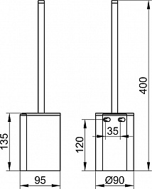 Keuco Ершик Plan 14972 хром, белый – фотография-2