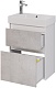 Dreja Тумба под раковину Slim 55 подвесная белая/бетон – картинка-12