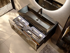 Jorno Тумба с раковиной Notte 100 подвесная антрацит – фотография-3