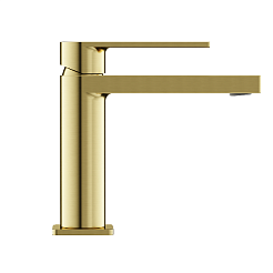 Sancos Смеситель для раковины Studio брашированное золото PVD покрытие SC9015BG – фотография-1