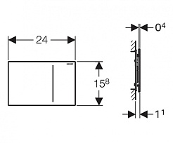 Geberit Кнопка смыва Sigma 70 115.620.SJ.1 черное стекло – фотография-2