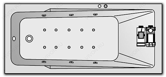 Kolpa San  Комплект гидро-аэромассажа Kolpa San Armida Superior (массаж: боковой, аэромассаж) – фото, картинка, фотография-1