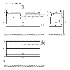 Sancos Тумба с раковиной Marmi 1.0 120 дуб галифакс натуральный раковина Grace 121 CN7017 – фотография-4