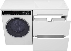 Misty Тумба под раковину Байкал 70 под стиральную машину белая – фотография-8