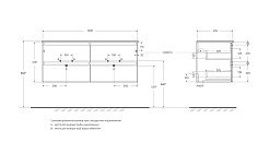 BelBagno Тумба под раковину Kraft 120-2 подвесная Bianco Opaco – фотография-2