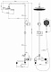 Esbano Система душевая Celine (DS-GM) 115/175 оружейная сталь – фотография-4