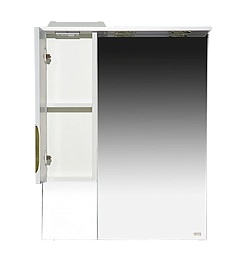 Misty Зеркало-шкаф Престиж 70 L белый/золотая патина – фотография-2