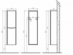 BelBagno Пенал для ванной ANCONA-N 1500 L Rovere Moro – фотография-3