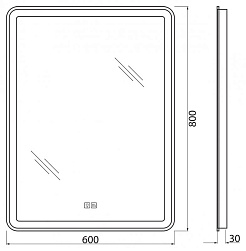 BelBagno Зеркало SPC-MAR-600-800-LED-TCH-WARM – фотография-7