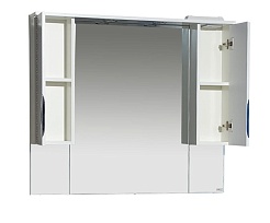 Misty Зеркало-шкаф Престиж 105 белый/серебряная патина – фотография-5