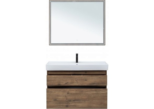 Aquanet Мебель для ванной Nova Lite 100 2 ящика, дуб рустикальный – картинка-5