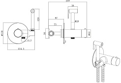 Allen Brau Смеситель с гигиеническим душем Thermo Rund 5.60001-31 (с внутренней частью) чёрный – фотография-5