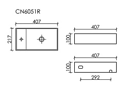 Ceramicanova Раковина Element 40/21 CN6051R белая – фотография-3
