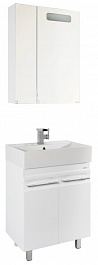 Водолей Мебель для ванной "Мальта 60" белая, с дверцами – фотография-1