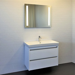 Comforty Мебель для ванной Дублин 90 подвесная белая – фотография-3