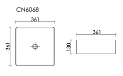 Ceramicanova Мебельная раковина Element 36 CN6068 белая – фотография-4