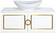 Brevita Мебель для ванной Steffany 105 с раковиной Ореол белая/золото – фотография-8