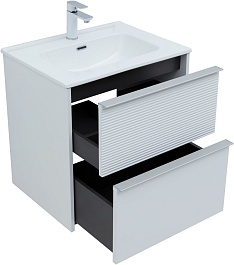 Aquanet Мебель для ванной Вита 60 Flat подвесная белая матовая – фотография-8