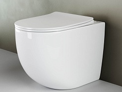 Ceramicanova Напольный приставной унитаз Mia Rimless CN1810 белый – фотография-5