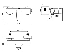 Aquatek Смеситель для душа Оберон AQ1260MB матовый черный – фотография-4
