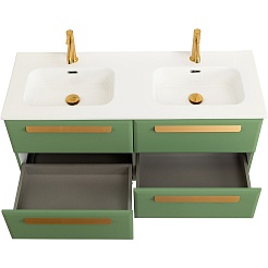 BelBagno Мебель для ванной Eco Cer-N 120 с 4 ящиками фисташковый софт CZR-8095-120-2 ручки сатиновое золото – фотография-6