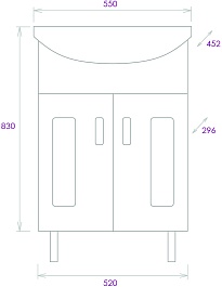 Onika Тумба под раковину Кристалл 55.18 – фотография-7