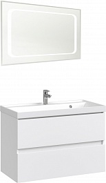 Водолей Мебель для ванной Best 90 подвесная белая – фотография-1